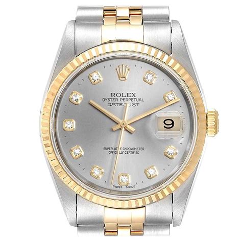 rolex datejust 16233 slate diamond dial